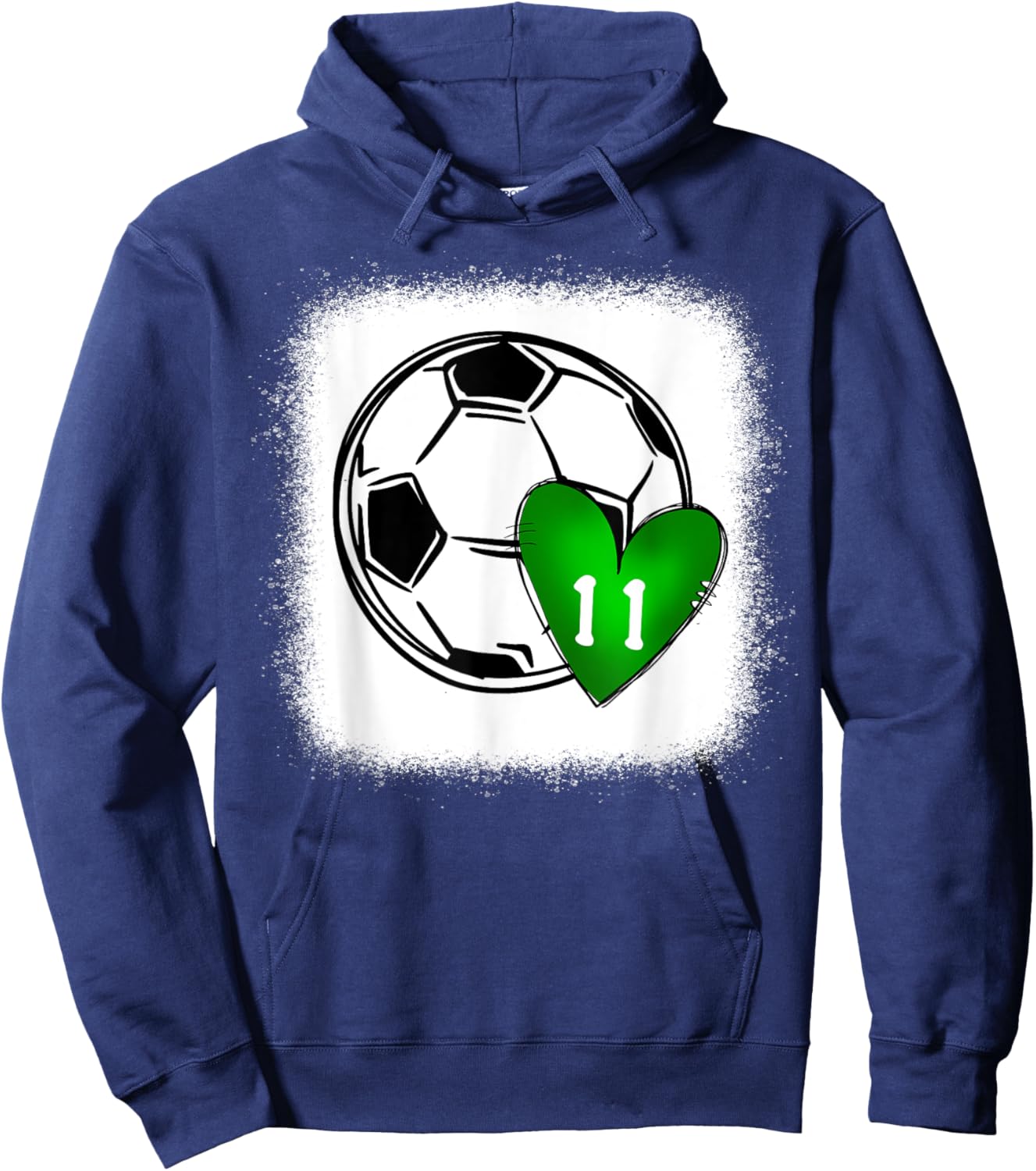 Custom Soccer Mom Number 11 Heart for Mom, Mommy Hoodie - Hoodie | Navy