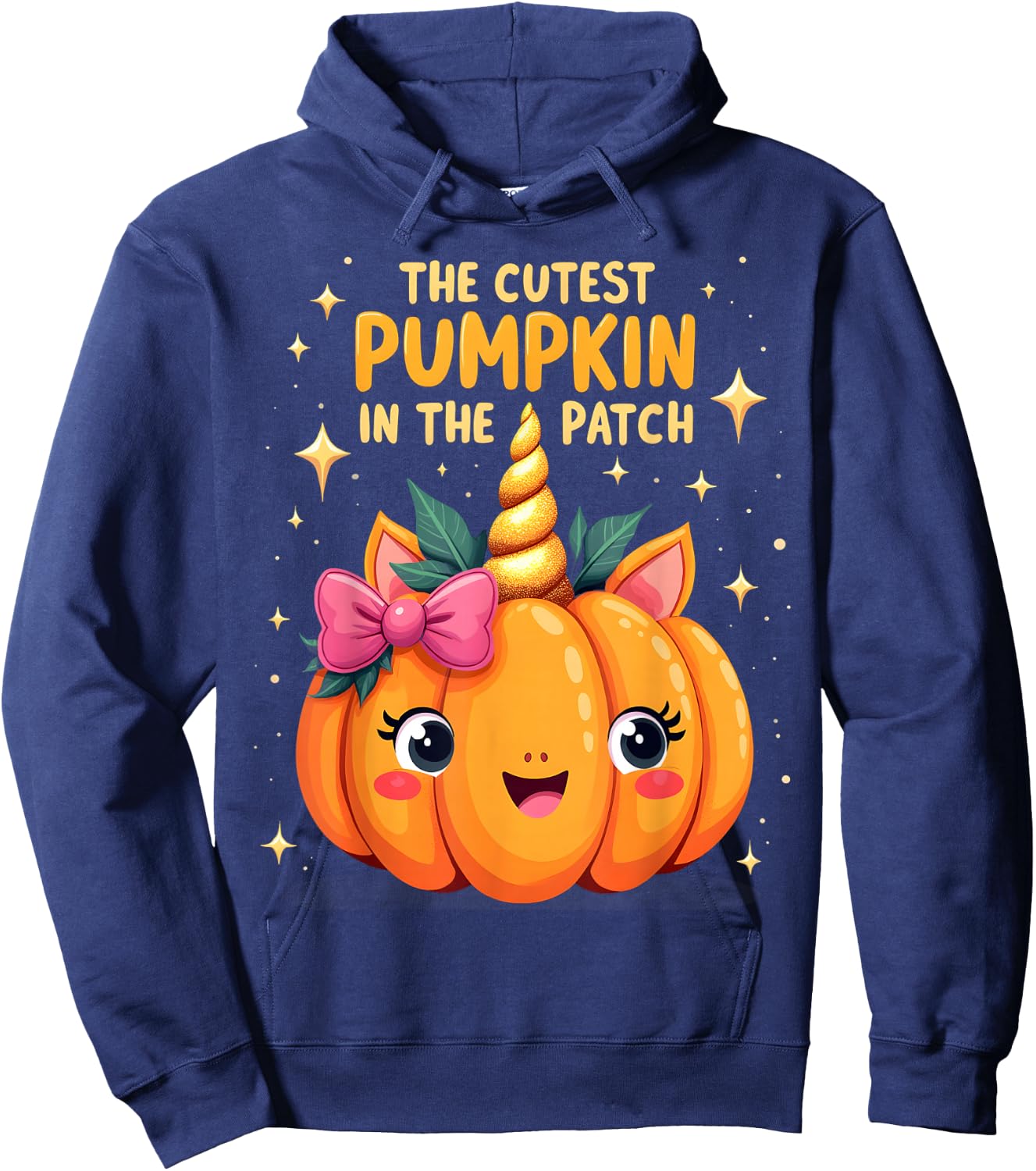 The Cutest Pumpkin In The Patch Halloween Pumpkin Kids Hoodie - Hoodie | Navy