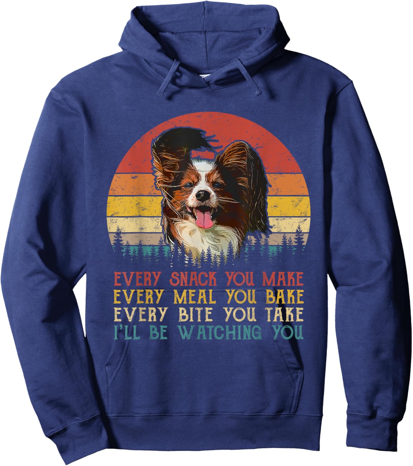 Every Snack You Make Dog Shirt Papillon Funny Animal Lover Hoodie - Hoodie | Navy