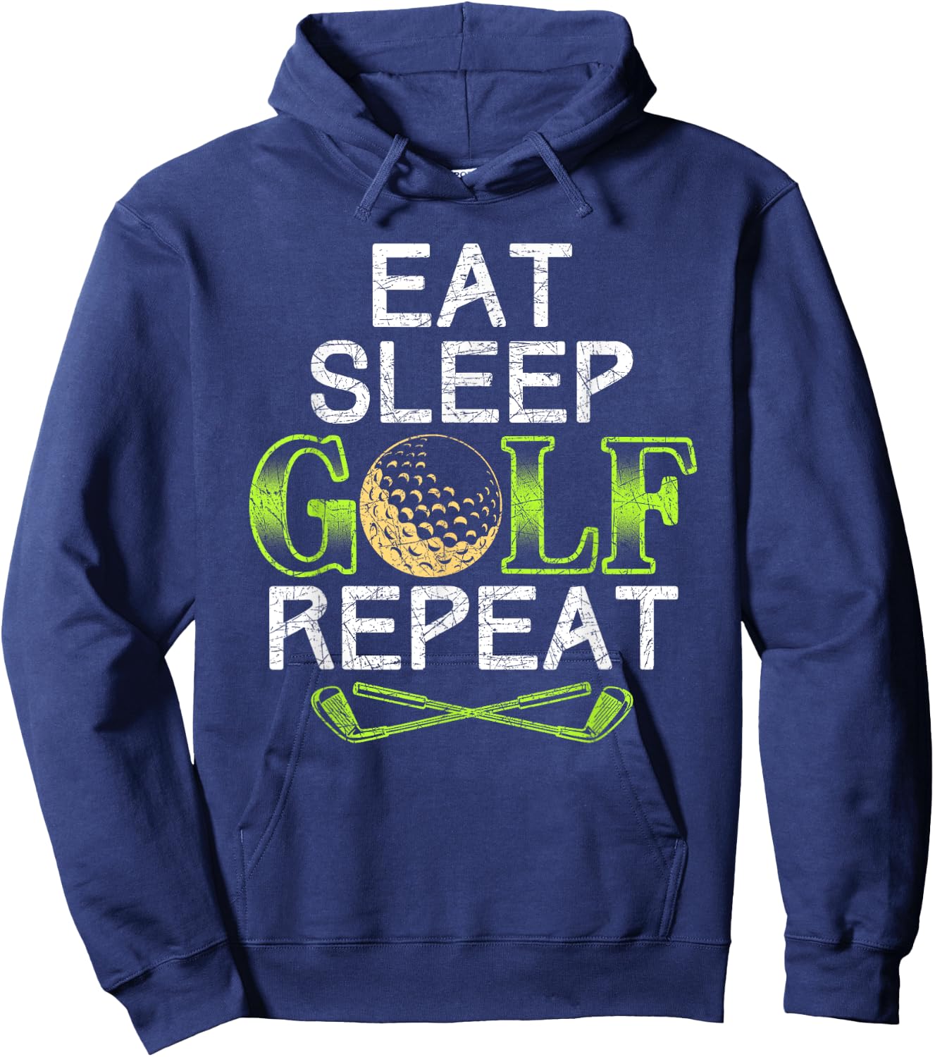 Funny Golfer Gift Eat Sleep Golf Repeat Fathers Day Golf Hoodie - Hoodie | Navy