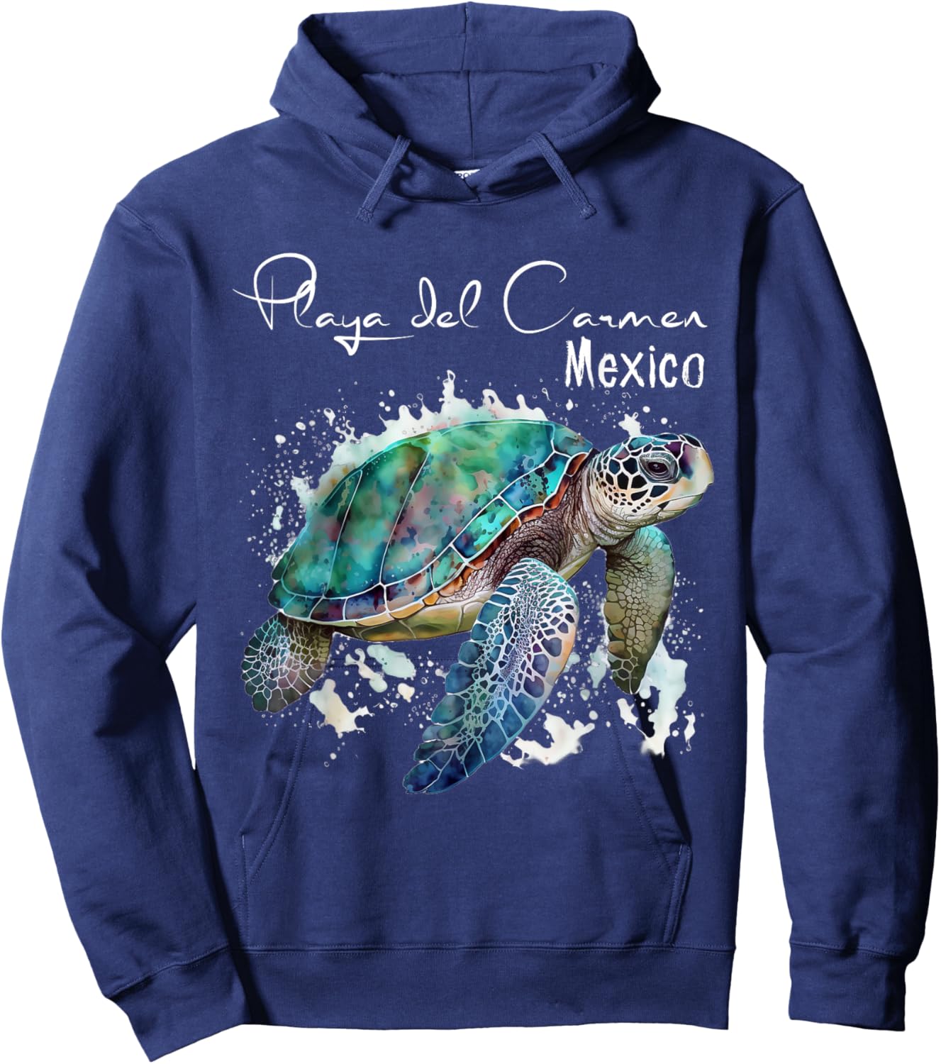 Playa Del Carmen Mexico Sea Turtle Playa Souvenir Hoodie - Hoodie | Navy