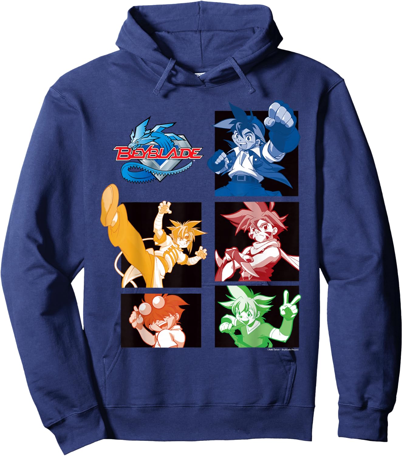 Beyblade GENERATON 1 BLADEBREAKERS Mono Dark Hoodie - Hoodie | Navy