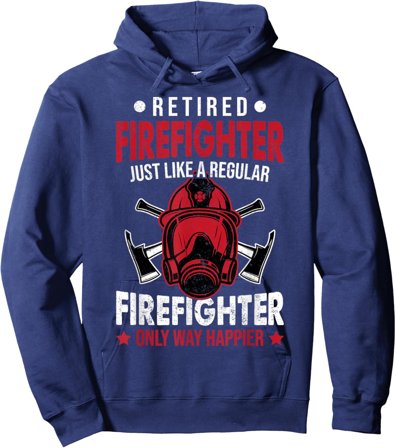 Retired Firefighter Firefighters Fireman Dad Hoodie - Hoodie | Navy