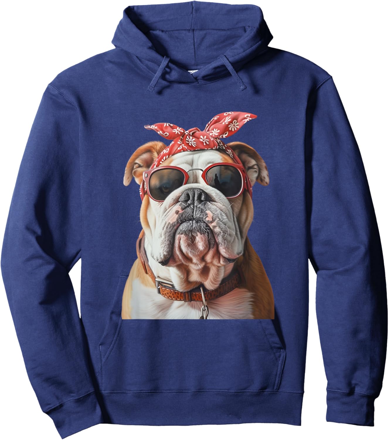 English Bulldog Mom Dad Dog Owner Puppy Women Kids Hoodie - Hoodie | Navy