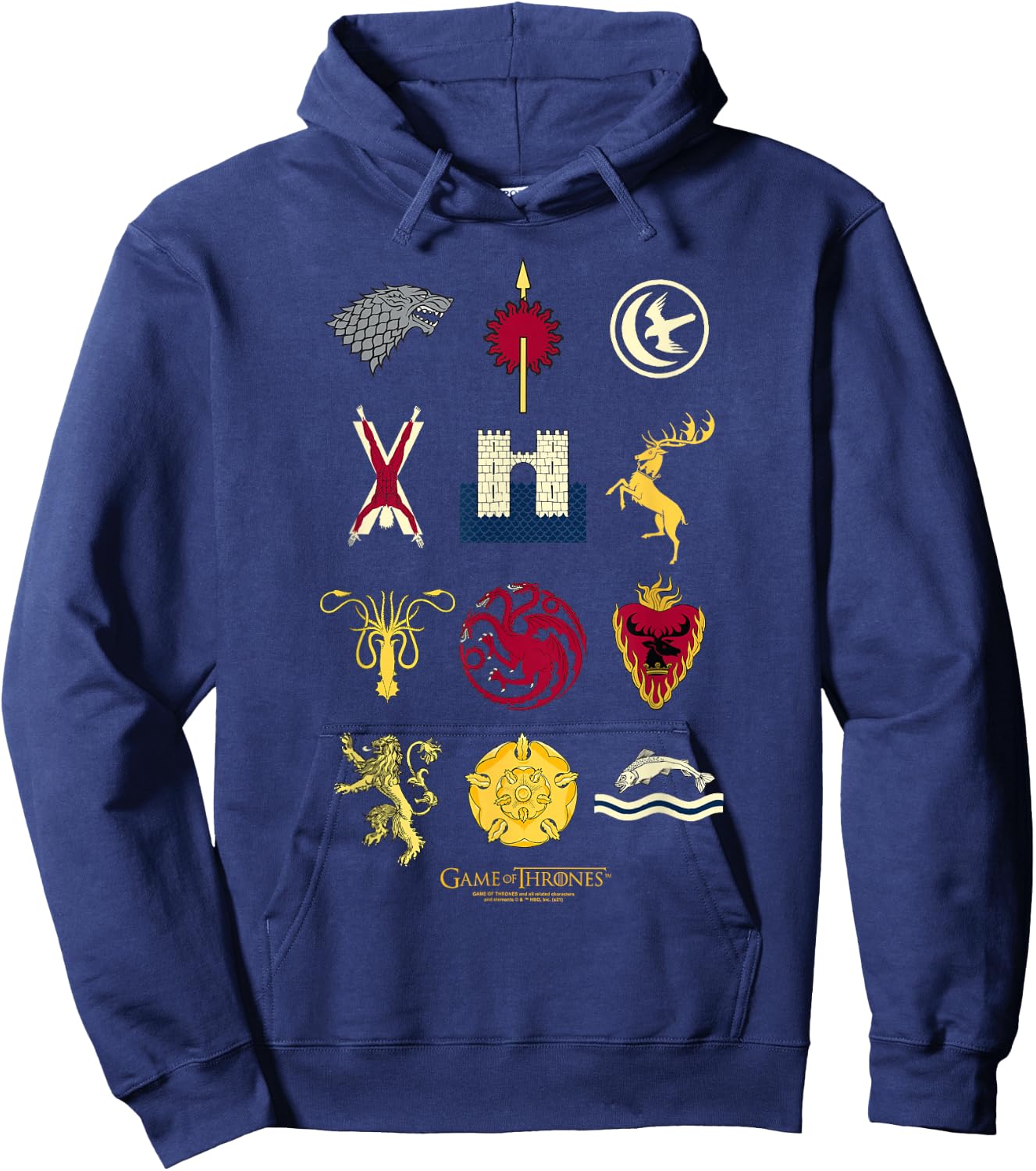 Game of Thrones House Sigils Hoodie - Hoodie | Navy