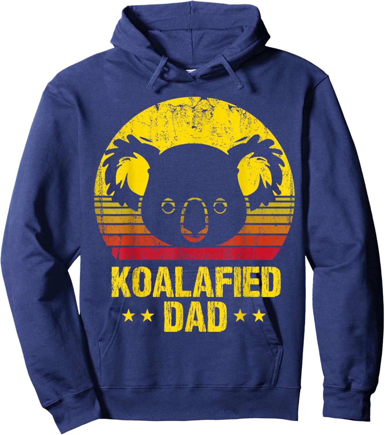 Koalafied Dad Daddy Dad Jokes Vintage Koala For Father's Day Hoodie - Hoodie | Navy