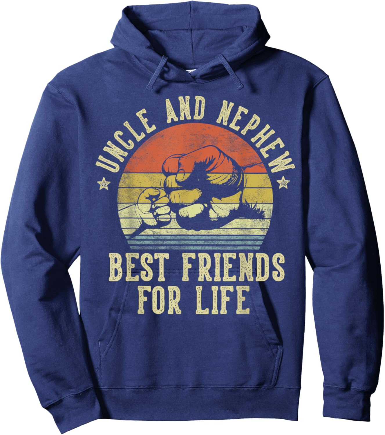 Uncle and Nephew Best Friends for Life Funny Uncle Hoodie - Hoodie | Navy