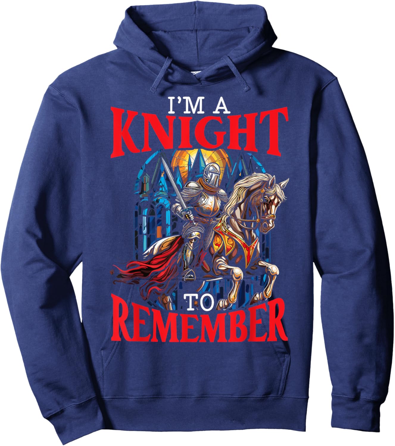 Jousting Medieval Knight Battle Lance Renaissance Joust Hoodie - Hoodie | Navy
