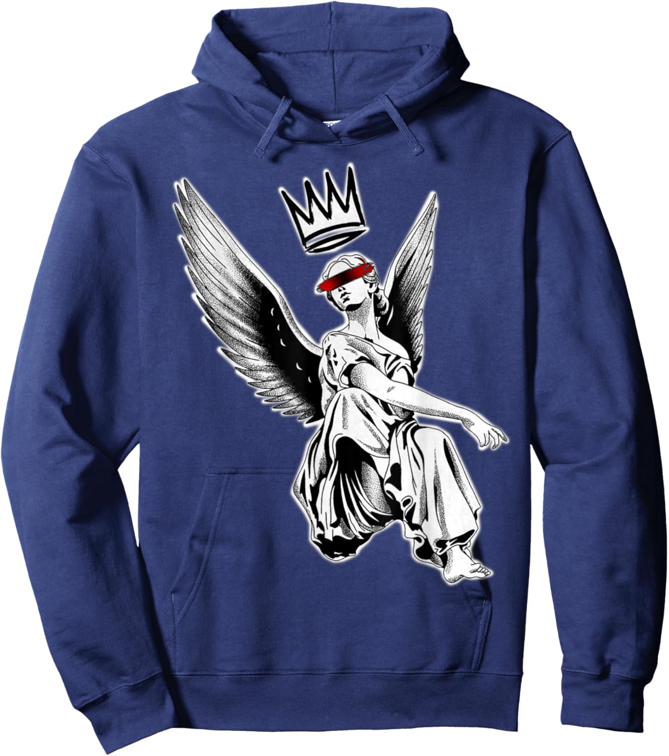 Angel King Crown Streetwear Hoodie - Hoodie | Navy