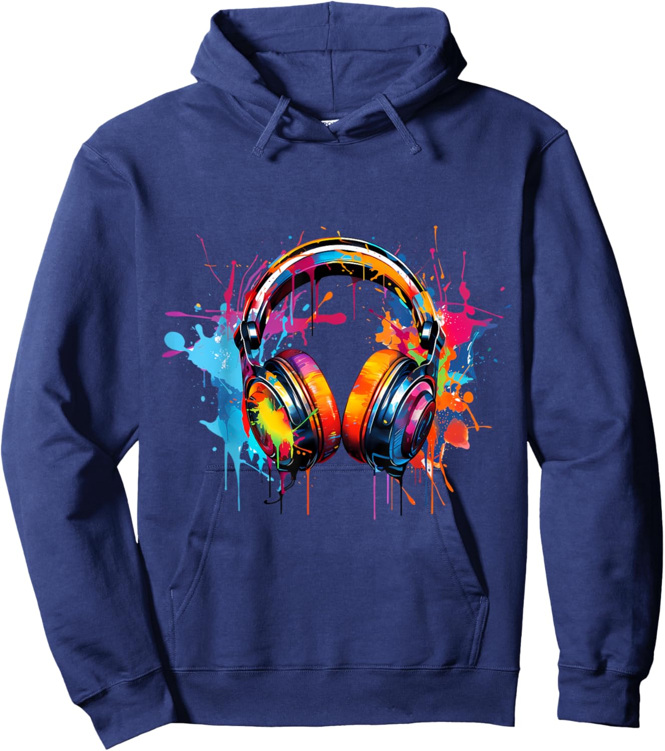 Kopfhörer Graffiti Style Hoodie - Hoodie | Navy
