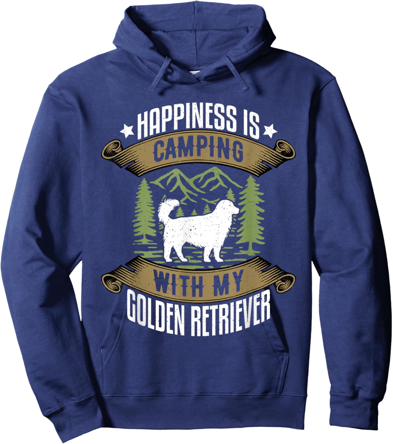 Camping With Golden Retrievers | Camp Lover Camping And Dogs Hoodie - Hoodie | Navy