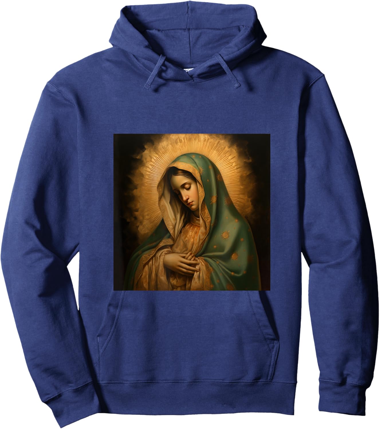 Blessed Virgin Mary Jesus Christian Hoodie - Hoodie | Navy