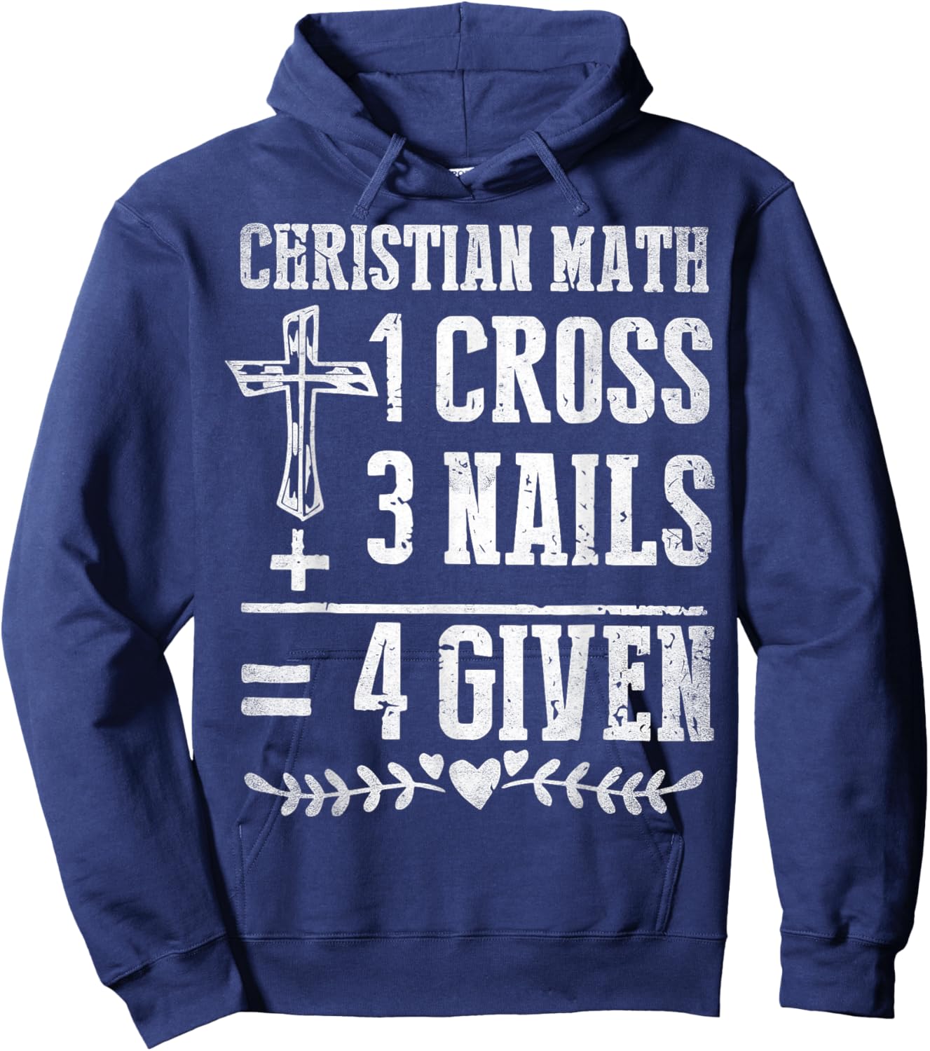 Christian Math God Worshiper Christ Follower Religion Funny Hoodie - Hoodie | Navy