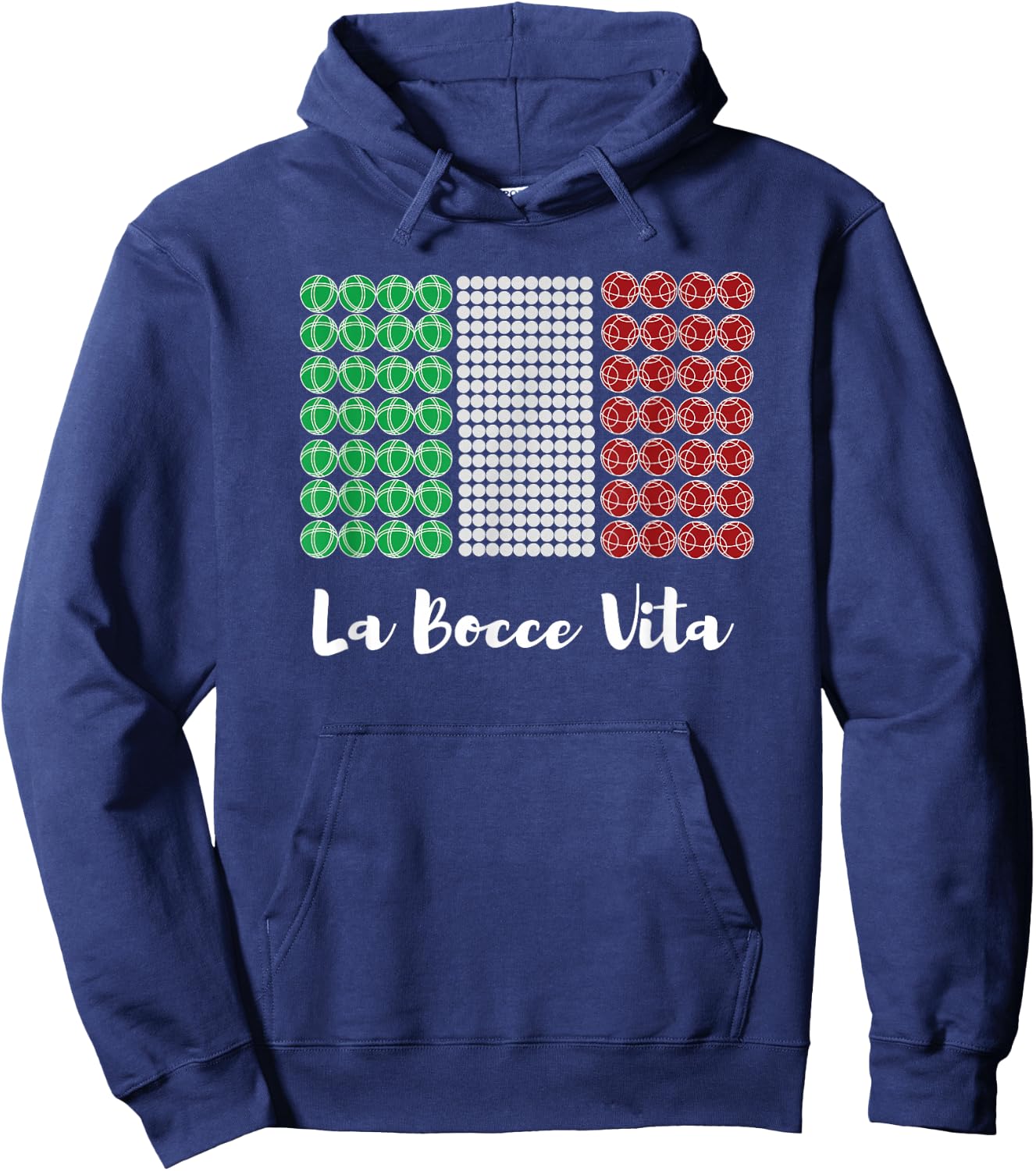 Bocce Ball Game Italy Flag Italian Gifts Hoodie - Hoodie | Navy