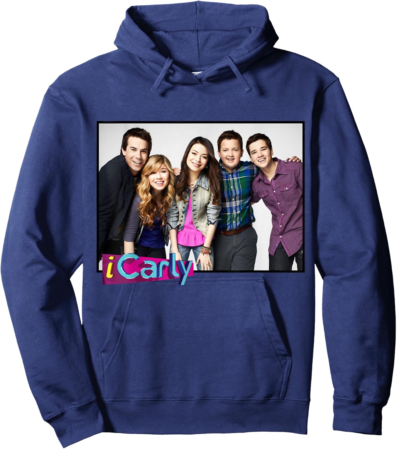 iCarly Cast Group Carly, Sam, Freddie, and Spencer Hoodie - Hoodie | Navy