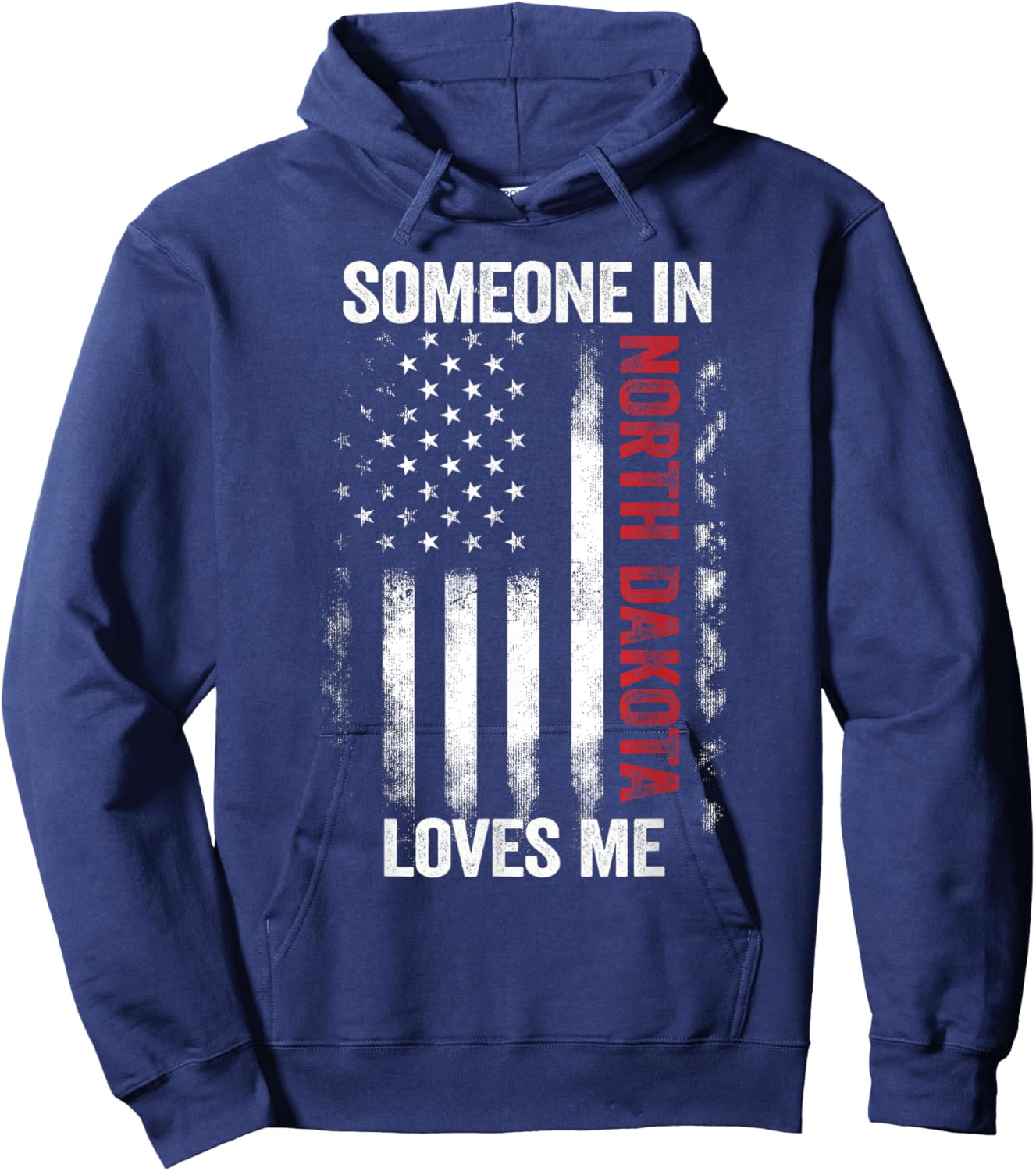 Someone In North Dakota Loves Me Peace Garden State Hoodie - Hoodie | Navy