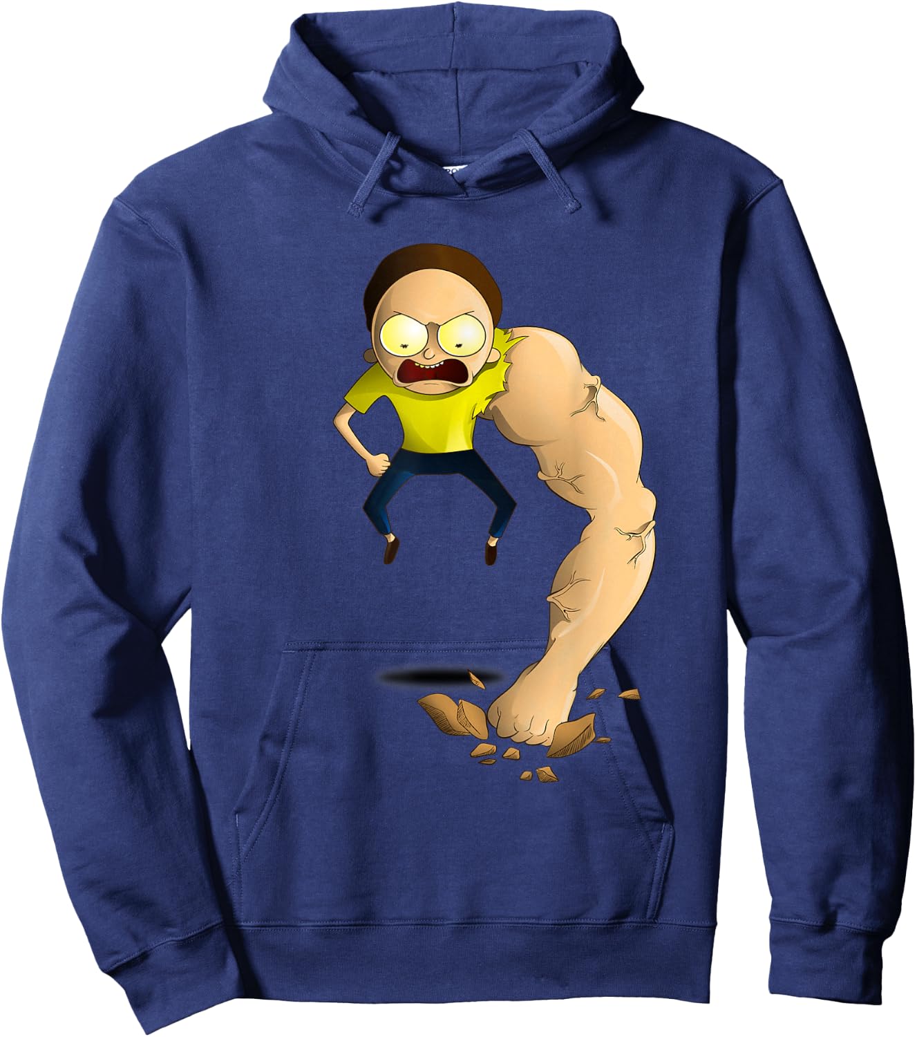 Rick and Morty Shirt Armothy Muscle Hoodie - Hoodie | Navy