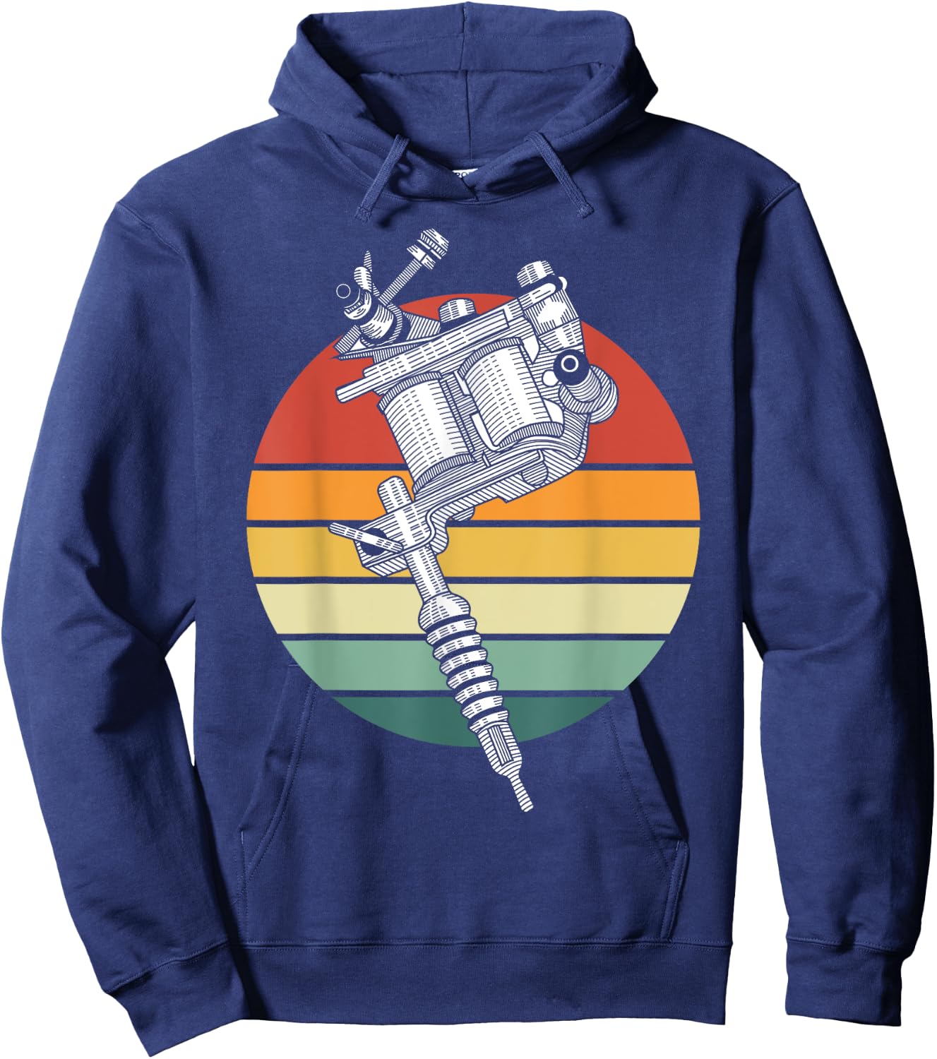Tats Inked Tatted Tattoo Artist Gift Tattooer Retro Tattoo Hoodie - Hoodie | Navy