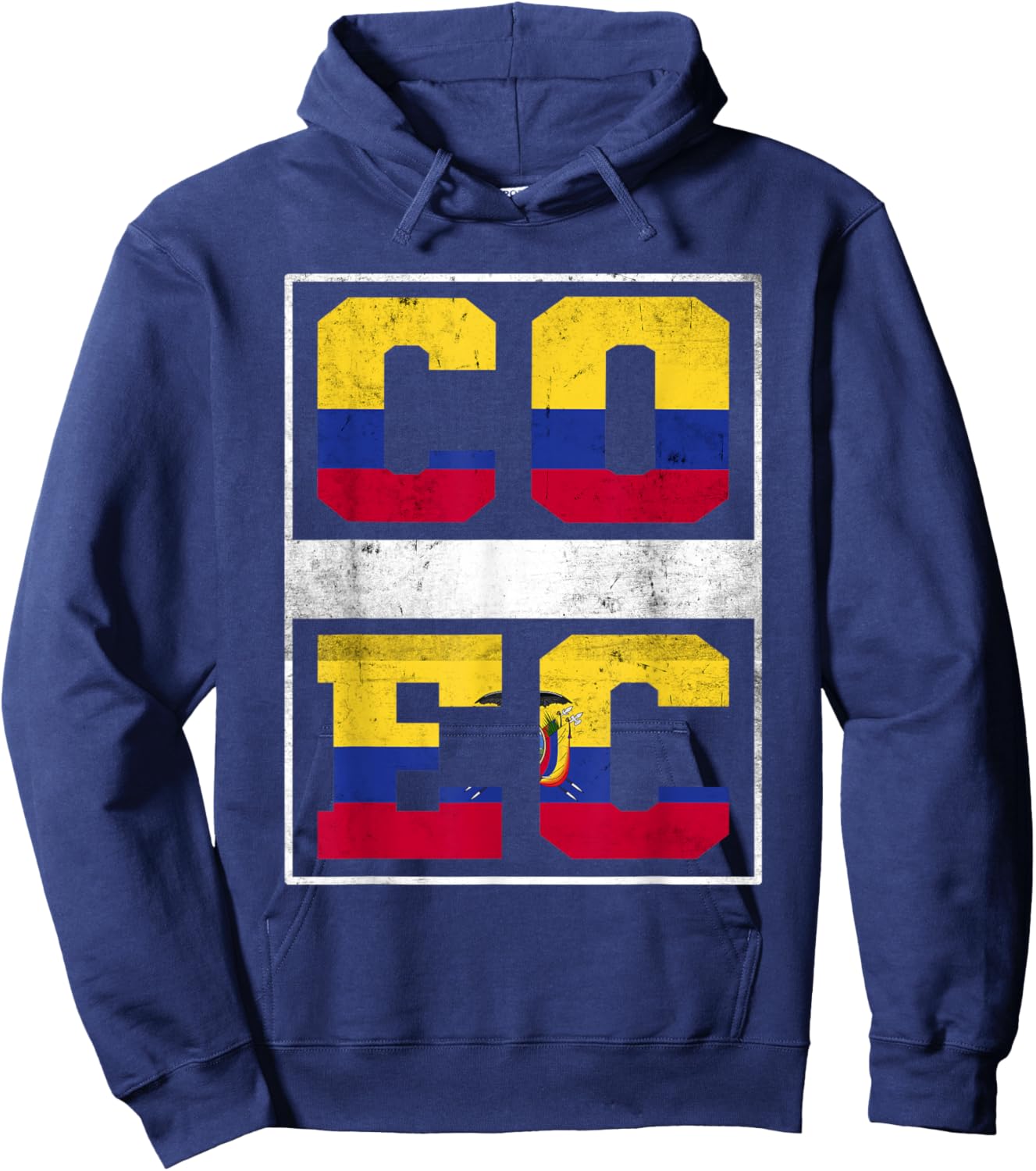 Colombia and Ecuador Mix Colombian Ecuadorian Roots Hoodie - Hoodie | Navy