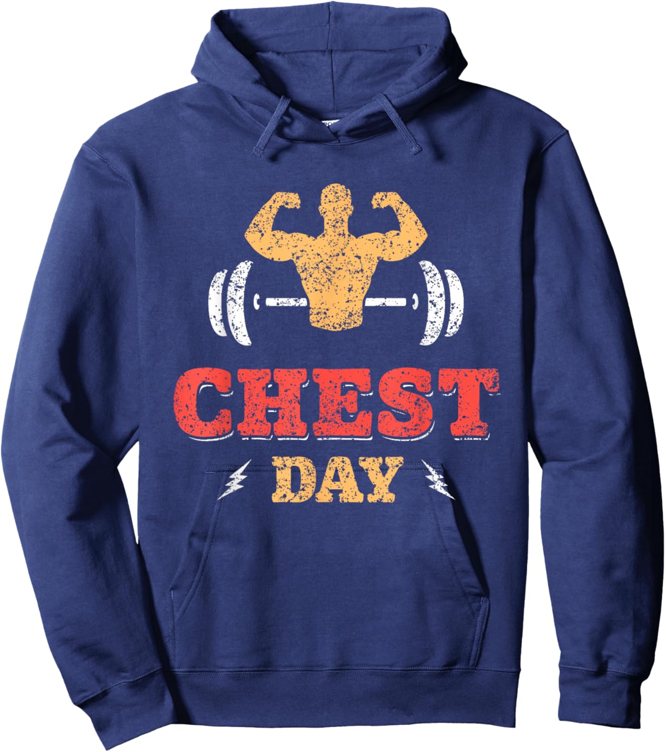 Chest Day Workout Weightlifting Bodybuilding Gym Chest Day Hoodie - Hoodie | Navy