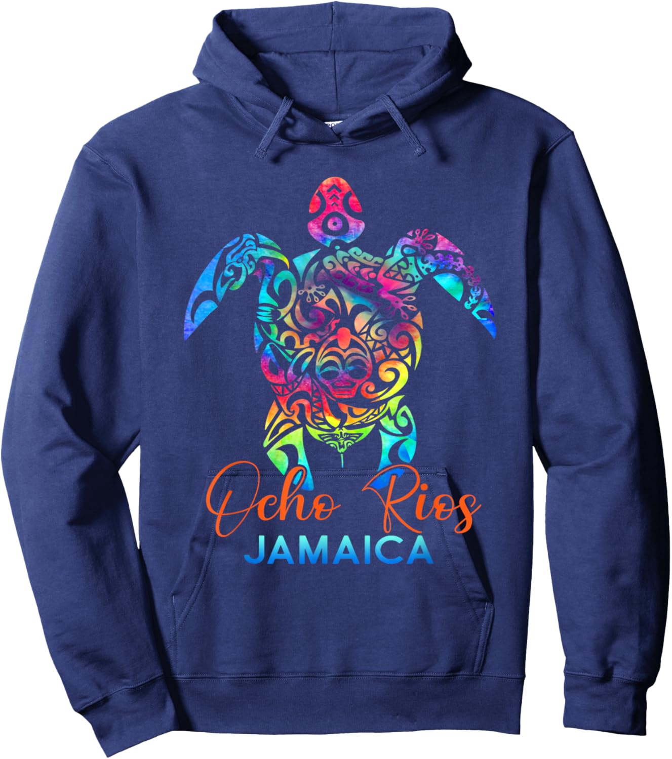 Ocho Rios Jamaica Sea Turtle Family Vacation Summer Beach Hoodie - Hoodie | Navy