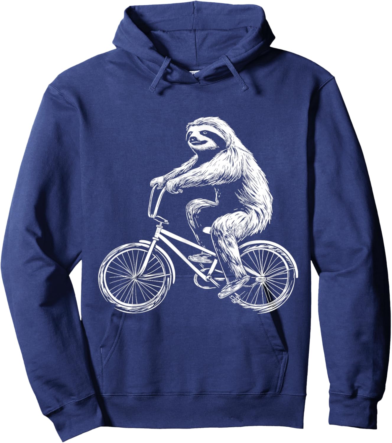 Sloth Bicycle Funny Cycling Animal Bicycle Sloth Hoodie - Hoodie | Navy