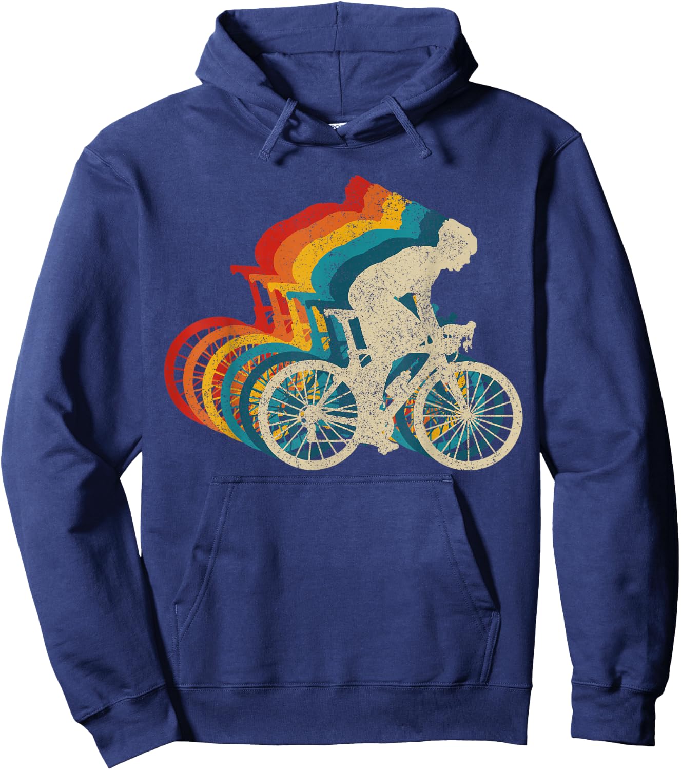 Cycling Vintage Retro Road Bike Road Bike Road Bike Gift Hoodie - Hoodie | Navy