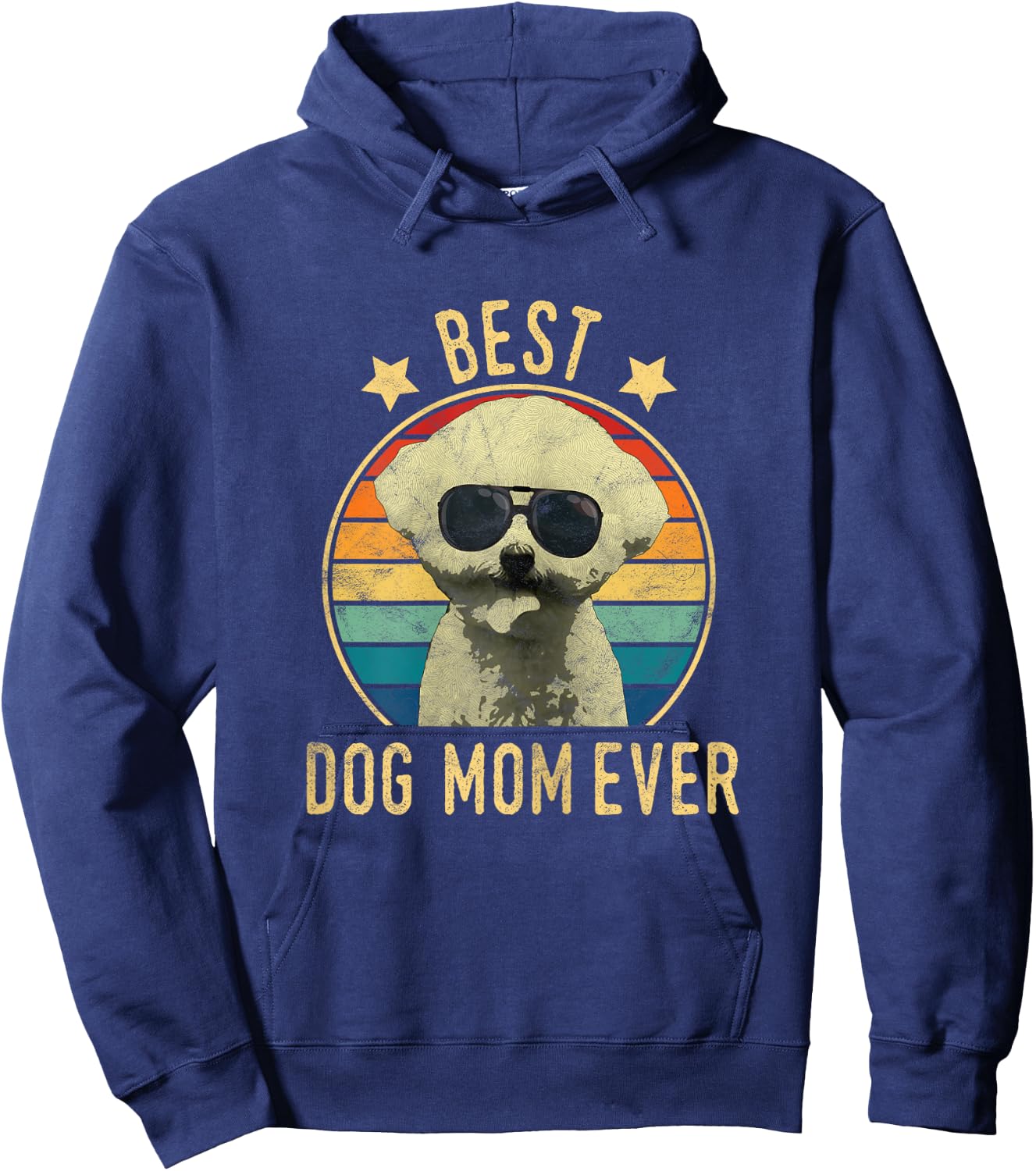 Best Dog Mom Ever Bichon Frise Mother's Day Gift Women Hoodie - Hoodie | Navy