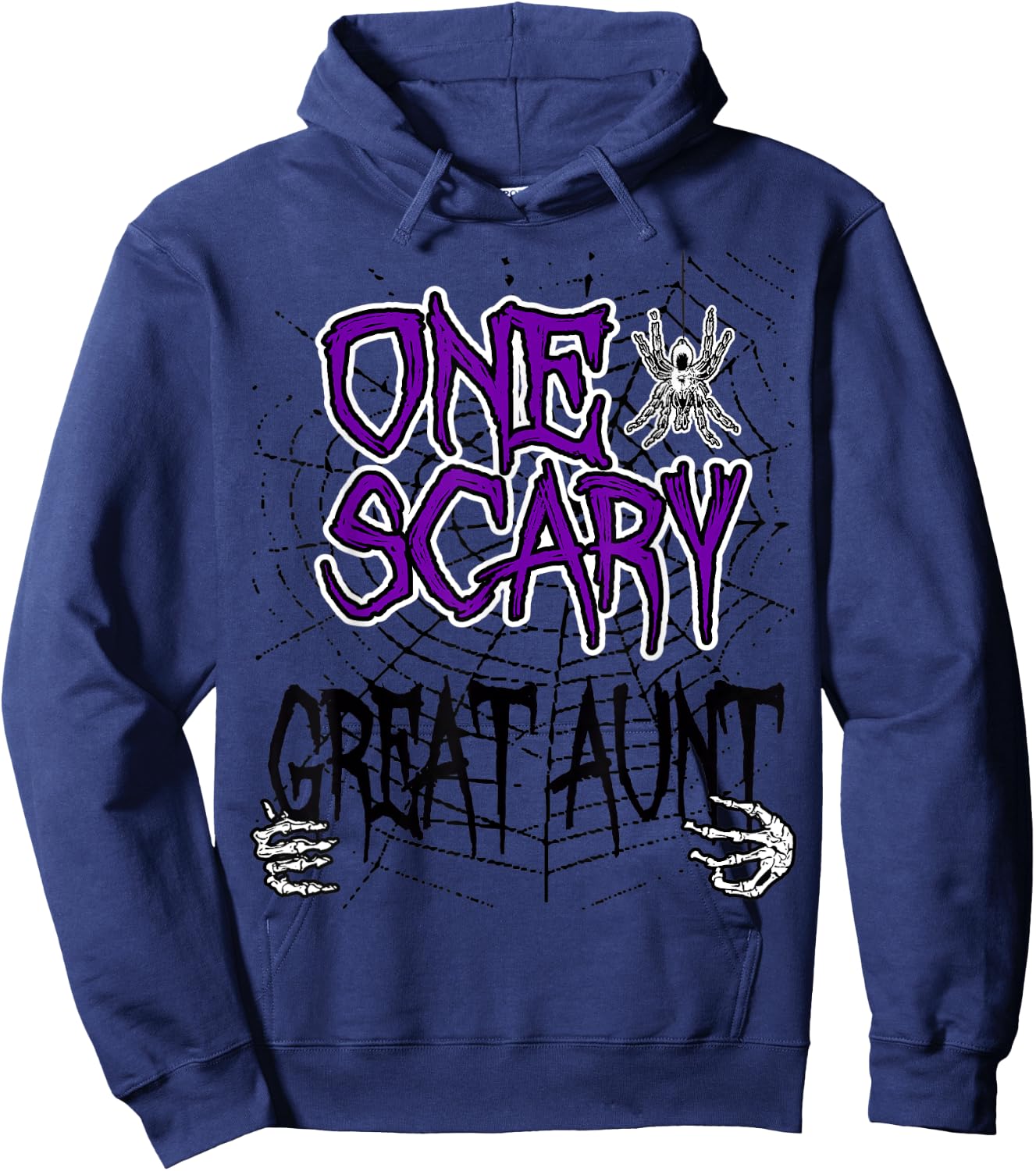 One Scary Great Aunt Matching Family Halloween costume Hoodie - Hoodie | Navy