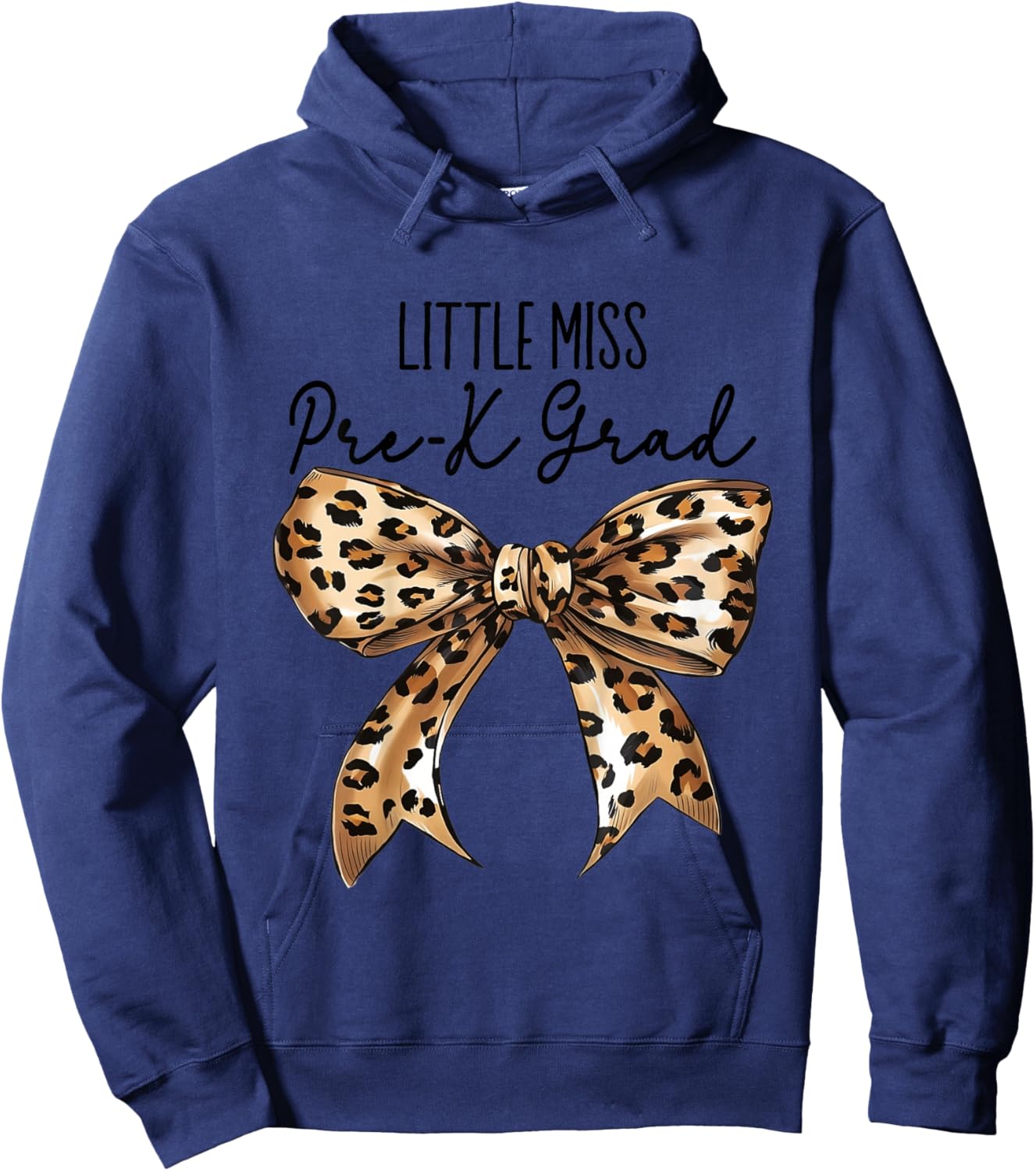 Kids Little Miss Pre-K Grad Bow Coquette 2026 Hoodie - Hoodie | Navy