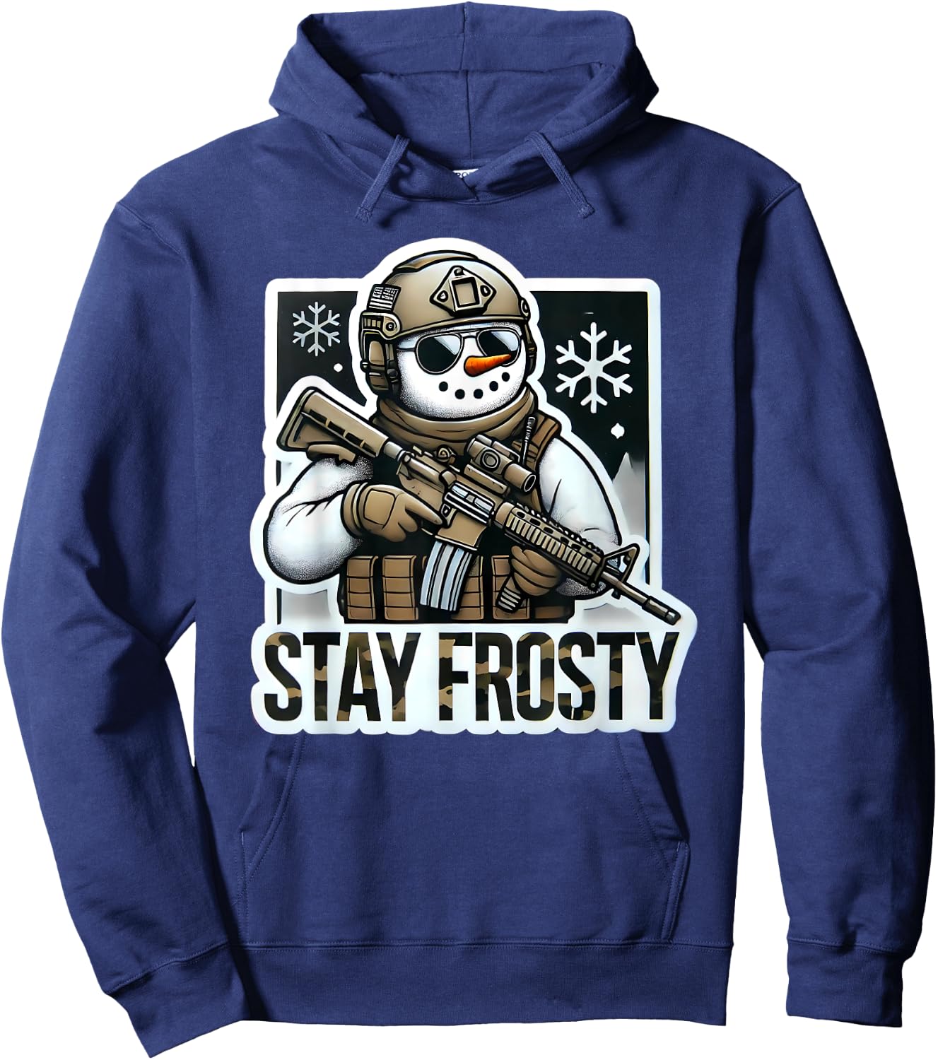 Funny Range Safty Military Law Enforcement Gun Range Snowman Hoodie - Hoodie | Navy