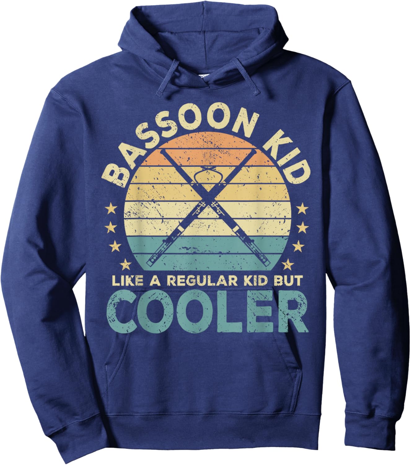 Bassoon Kid Music Funny Musical Instrument , Small, Black Hoodie - Hoodie | Navy