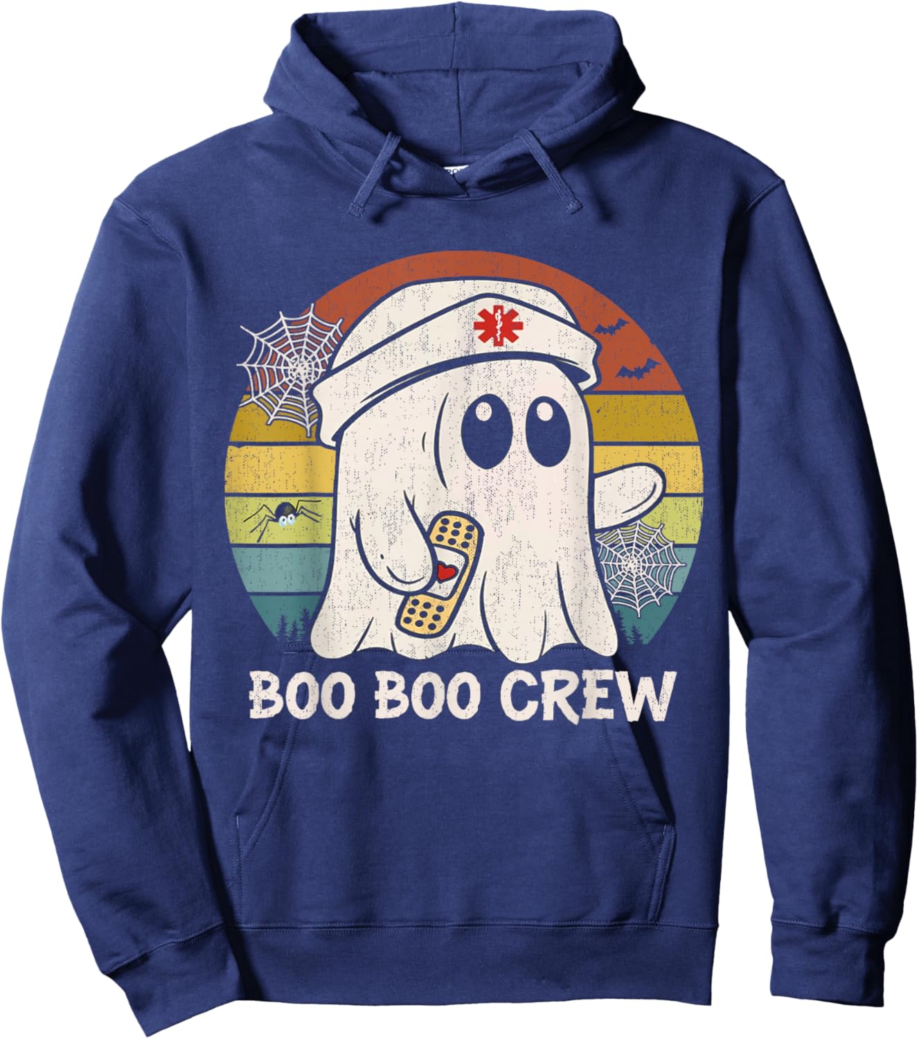 Boo Boo Crew Nurse Shirt Funny Ghost Women Halloween Nurse Hoodie - Hoodie | Navy