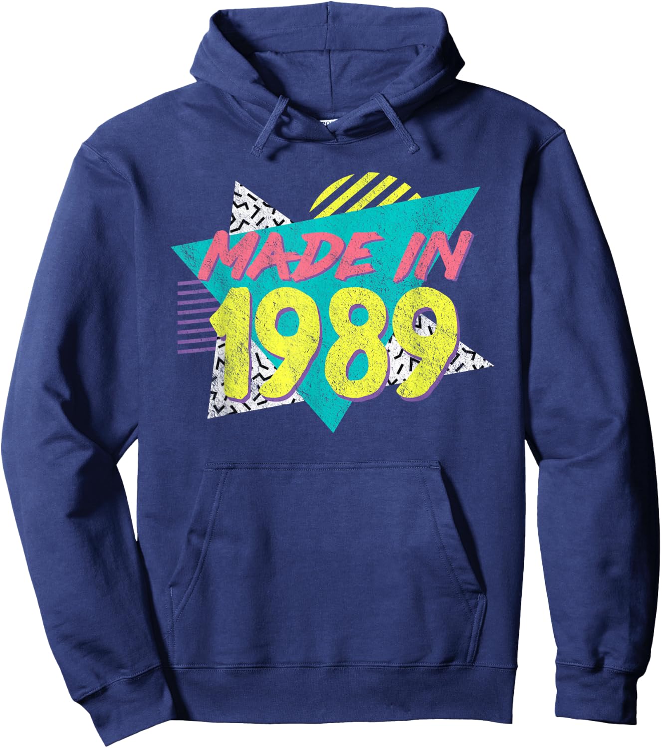 Made in 1989 Retro Vintage 36th Birthday Hoodie - Hoodie | Navy