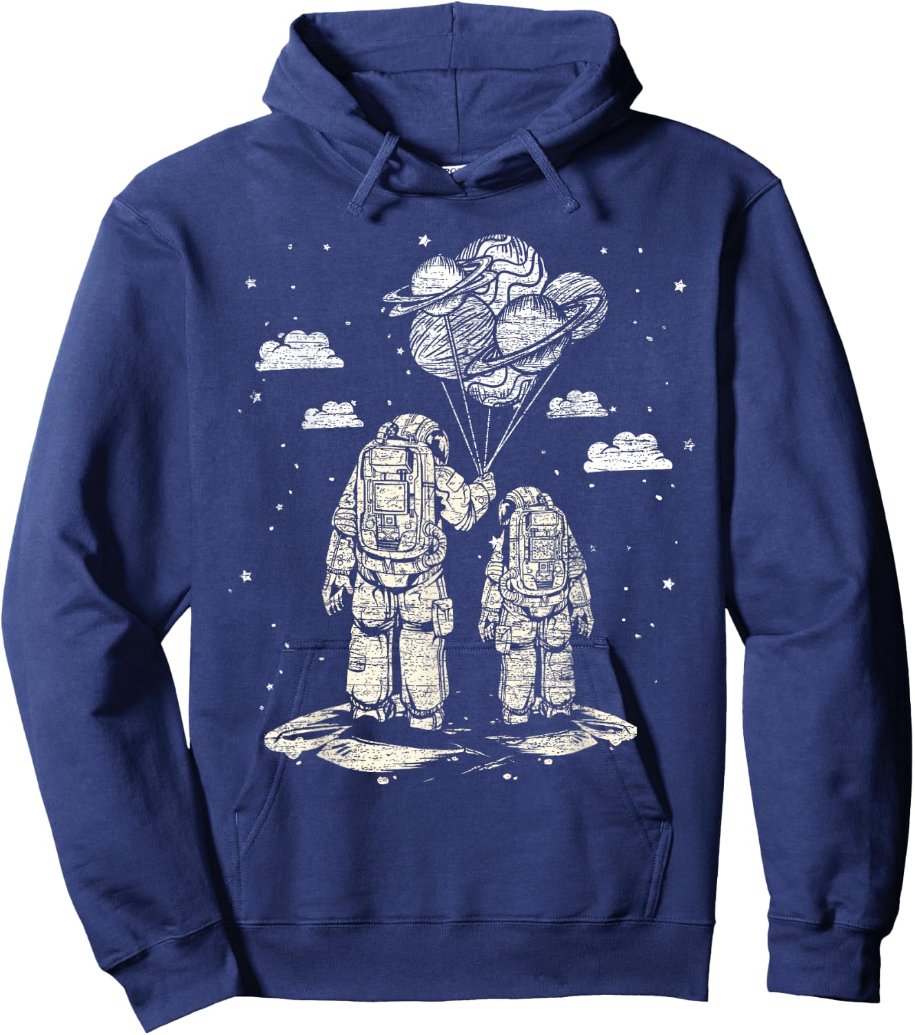 Fathers Day Space Science Astronomy Lover Dad Son Astronaut Hoodie - Hoodie | Navy