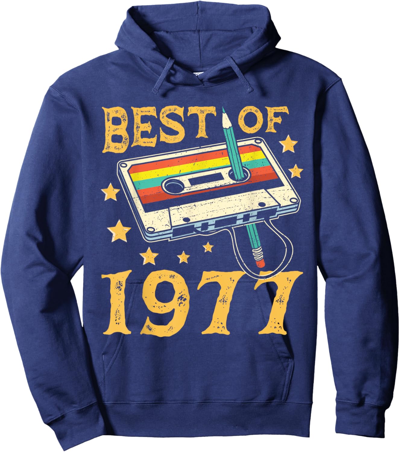 48 Years Birthday Man Humor Gift Vintage 1977 , Black, S Hoodie - Hoodie | Navy