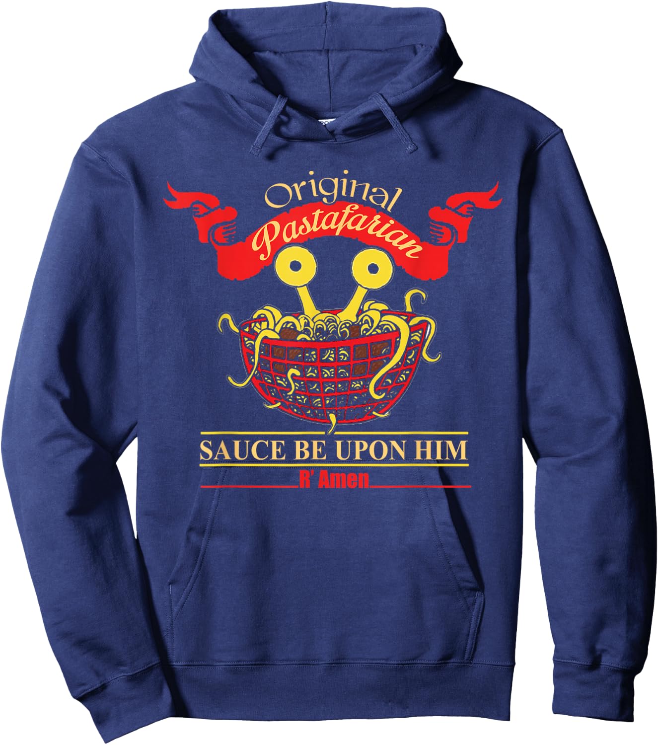 Atheist Anti Religion Flying Spaghetti Monster Pastafarian Hoodie - Hoodie | Navy