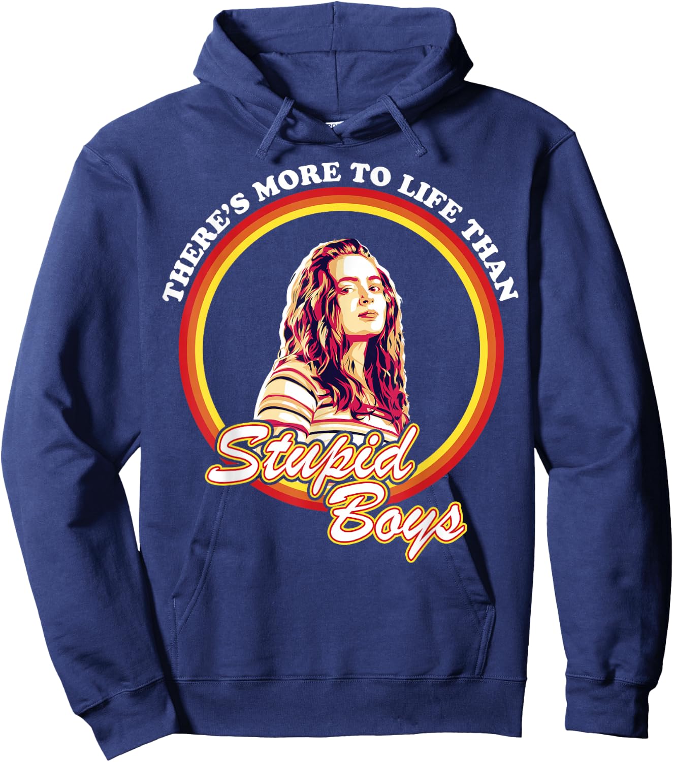 Netflix Stranger Things Max More To Life Than Stupid Boys Short Sleeve Hoodie - Hoodie | Navy