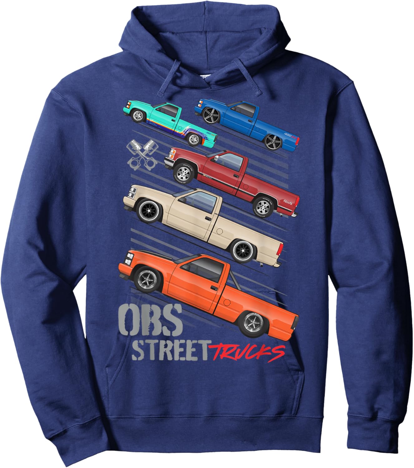 OBS truck 7.3 powerstroke chevys dually Hoodie - Hoodie | Navy