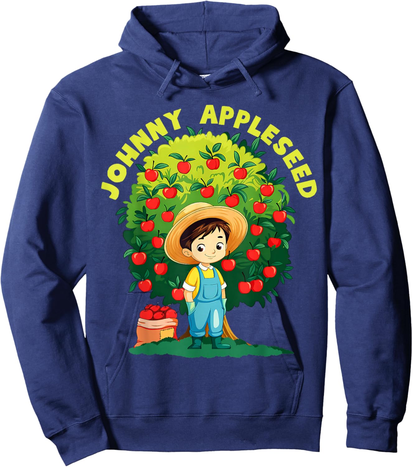 Johnny Appleseed Lazy Costume for Boys & Girls Kids Hoodie - Hoodie | Navy