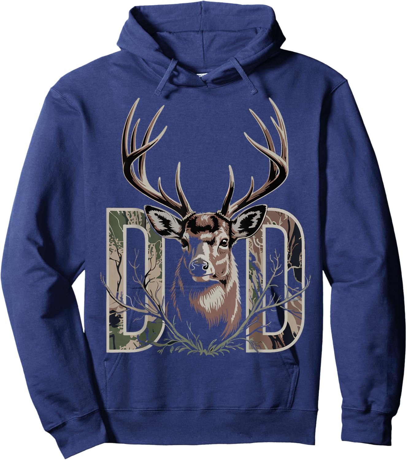 Hunting Dad Father's Day Funny Deer Hunting Lover Dad Daddy Hoodie - Hoodie | Navy