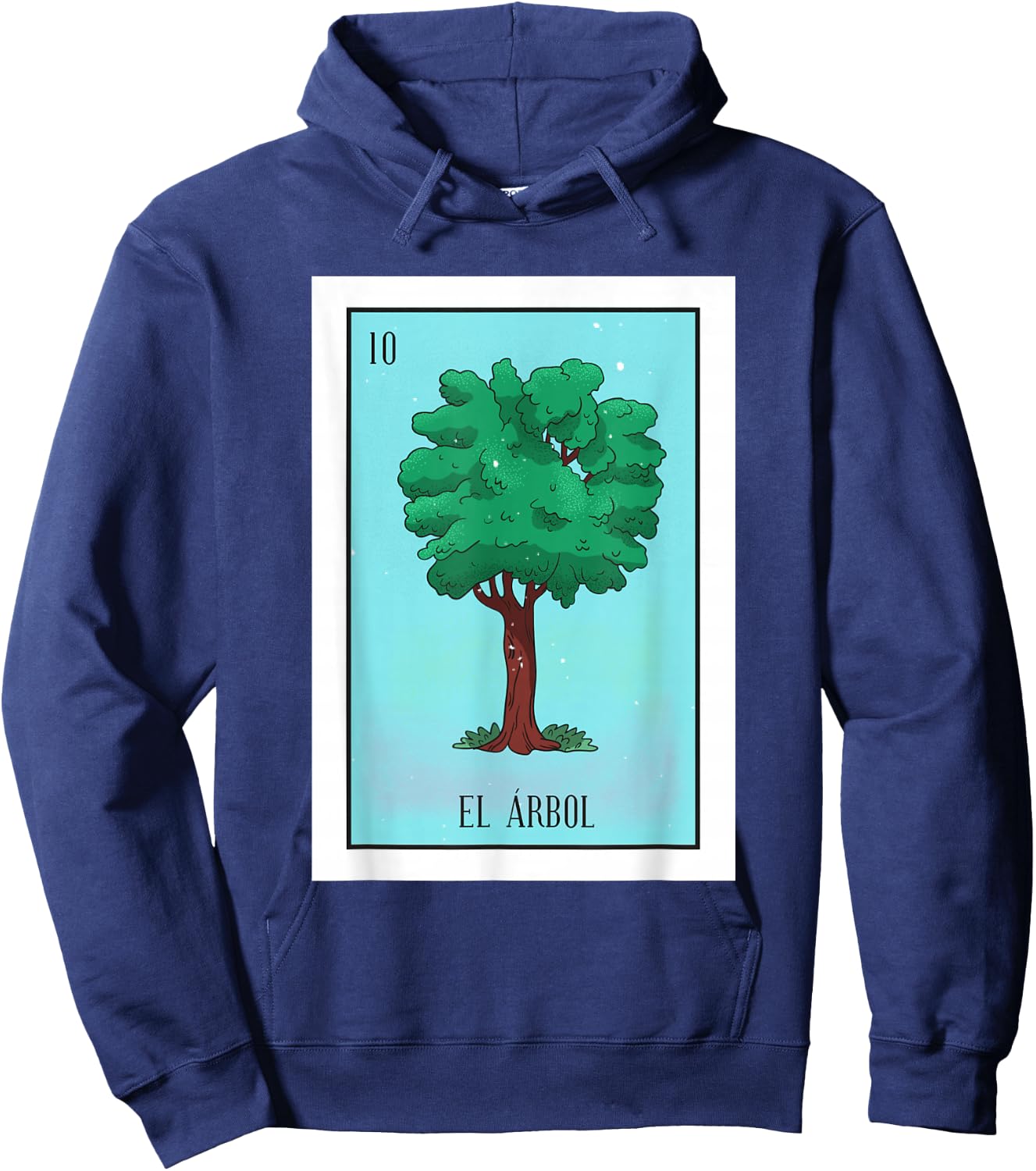 El Arbol The Tree Card Mexican Lottery Hoodie - Hoodie | Navy