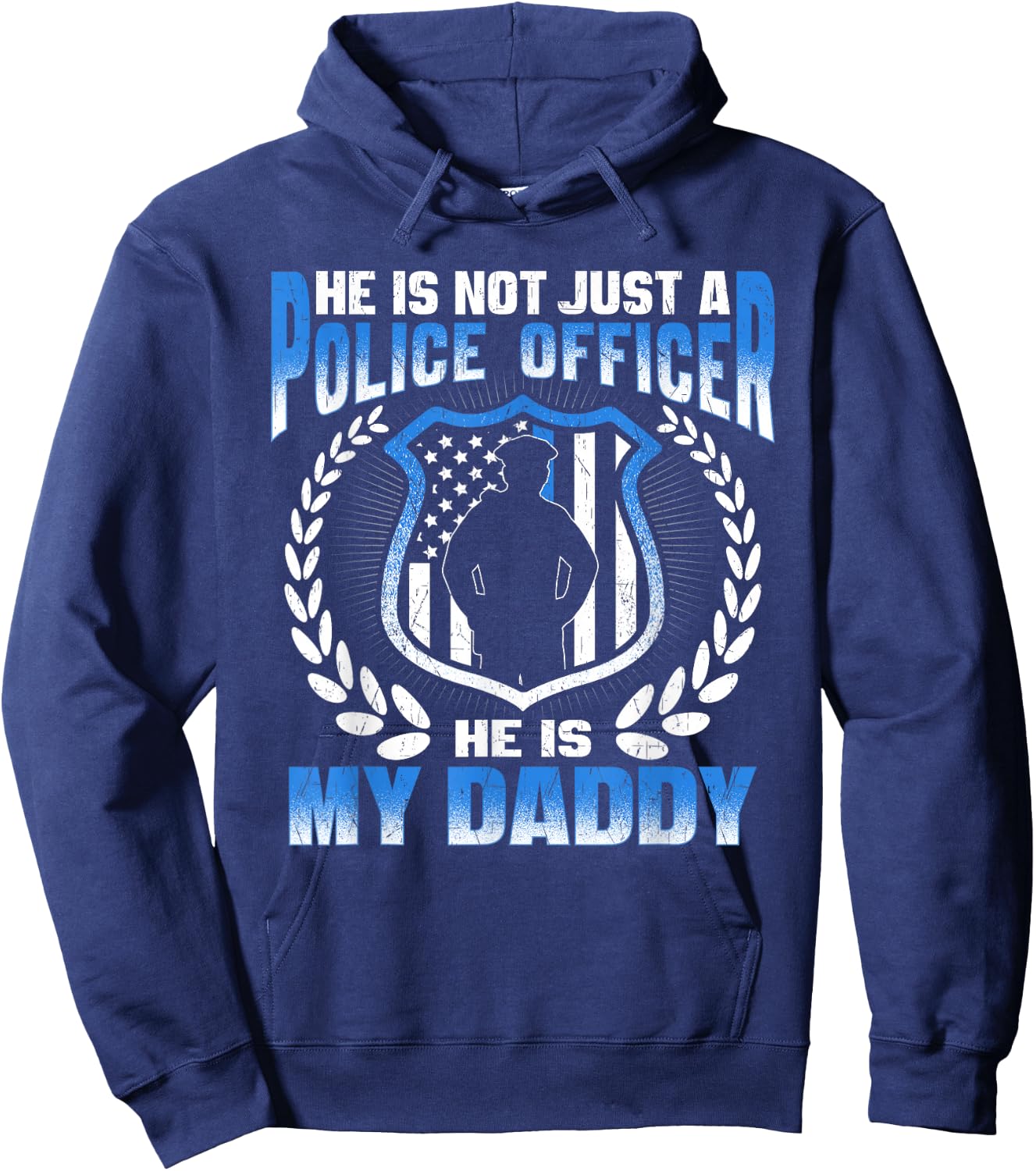 My Daddy Is A Brave Police Officer Proud Police Daughter Son Hoodie - Hoodie | Navy