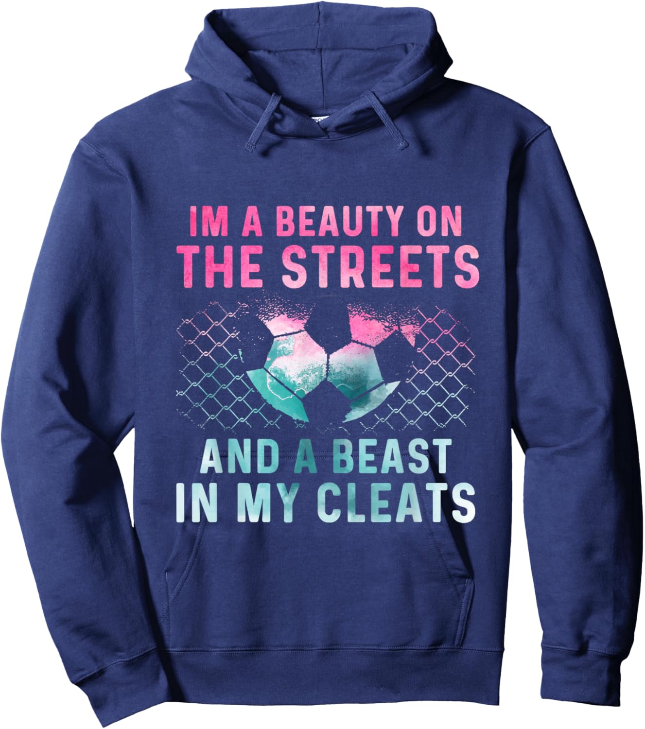 Girl Soccer Player Gifts Team Cleats Mom Goalie Captain Hoodie - Hoodie | Navy