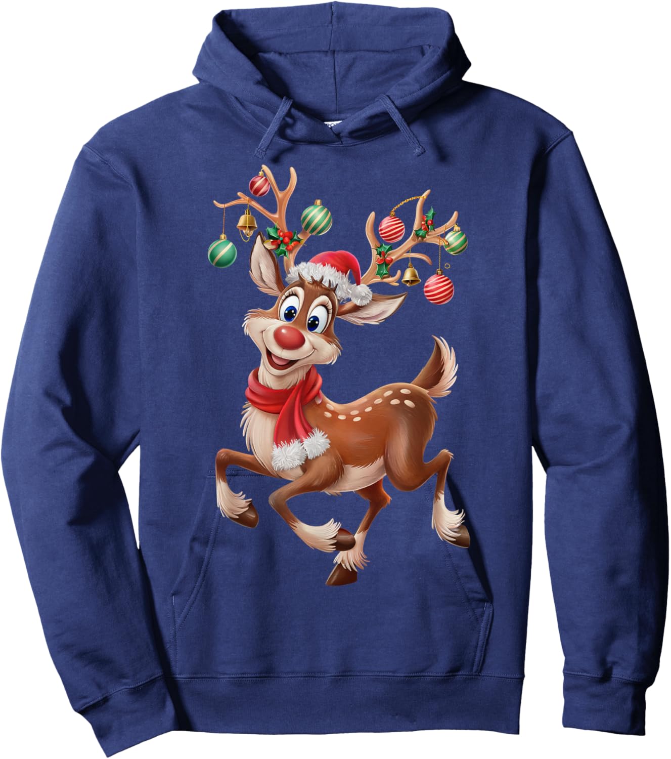 funny Rudolph The Red Nose Reindeer For Kids & Christmas boy Hoodie - Hoodie | Navy
