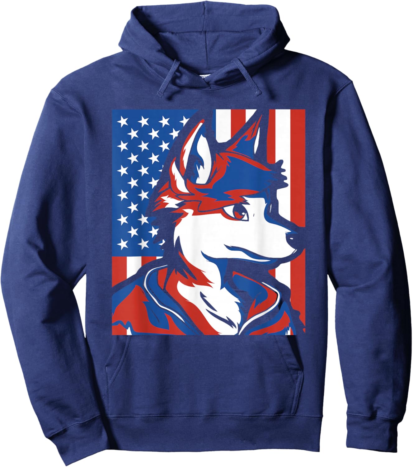 Furry Fandom Us Flag Cosplay Furs - Fursuiter Fursuits Hoodie - Hoodie | Navy
