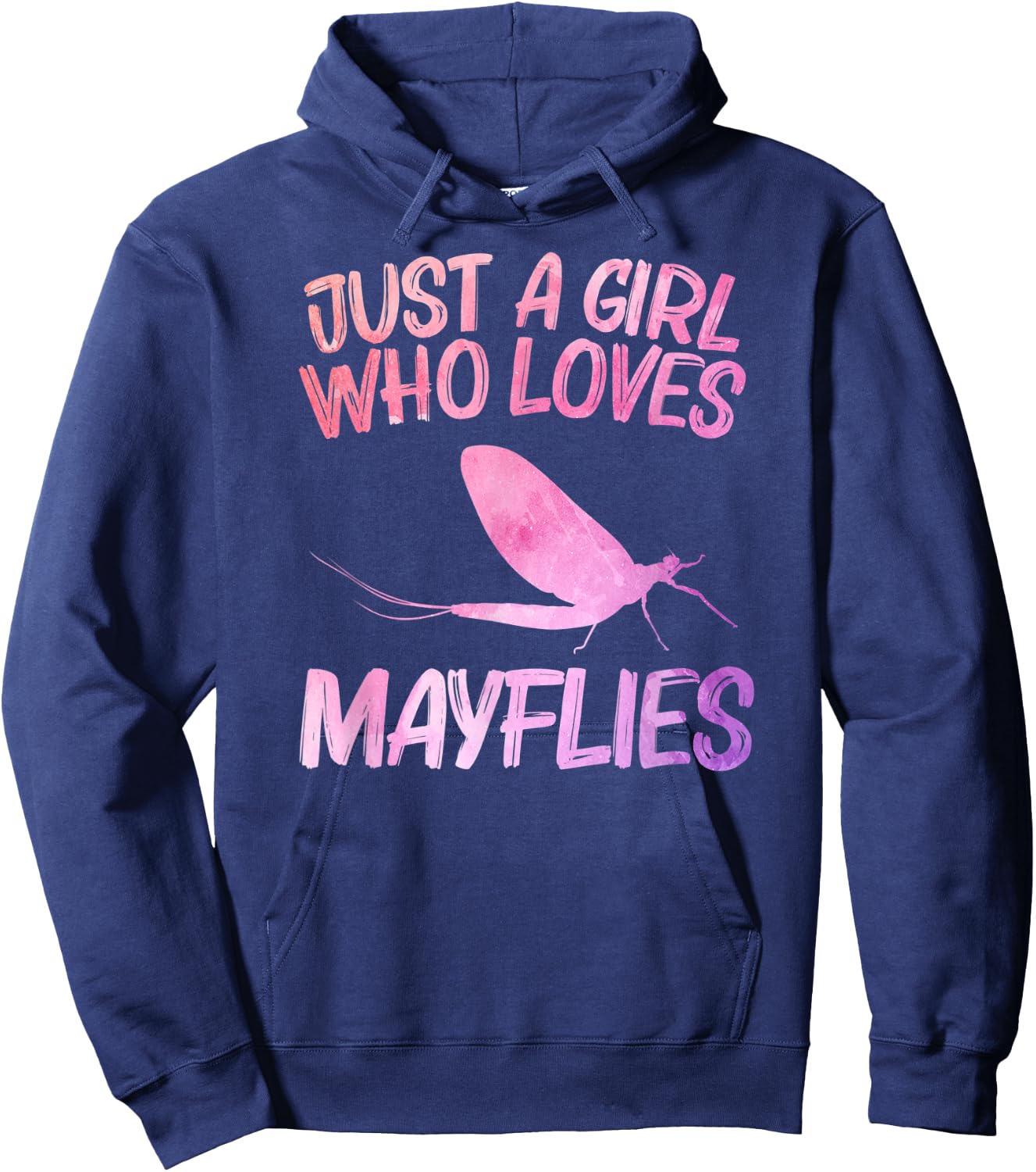 Just A Girl Who Loves Mayflies Gift Mayfly Nymph Hoodie - Hoodie | Navy