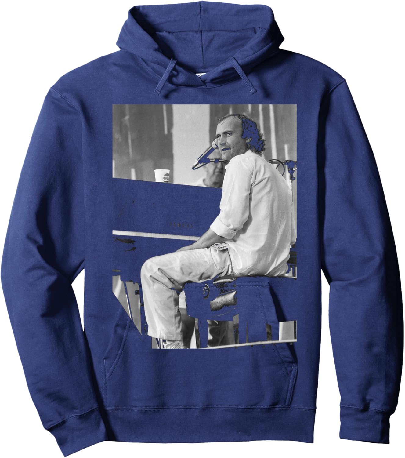 Phil Collins at JFK Stadium Philadelphia Live Aid Concert Hoodie - Hoodie | Navy