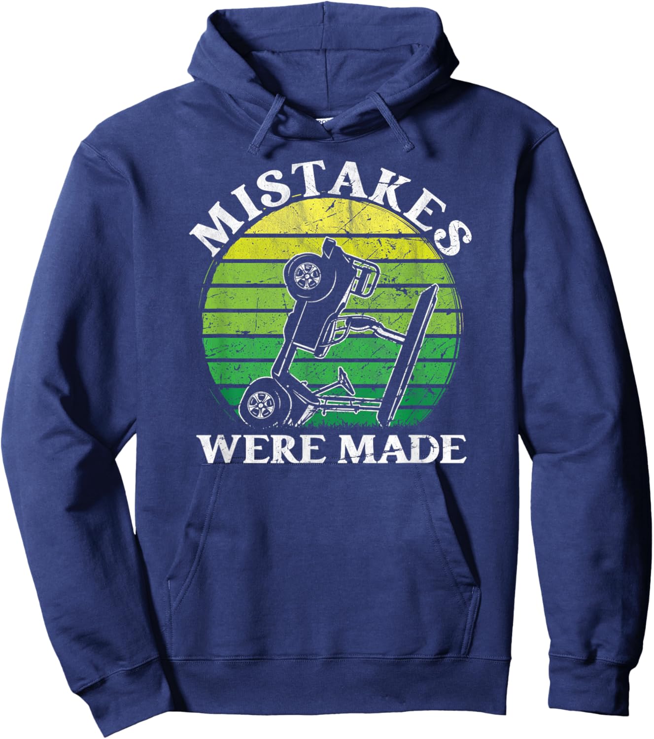 Mistakes were made funny golfcart golfing dad men Hoodie - Hoodie | Navy