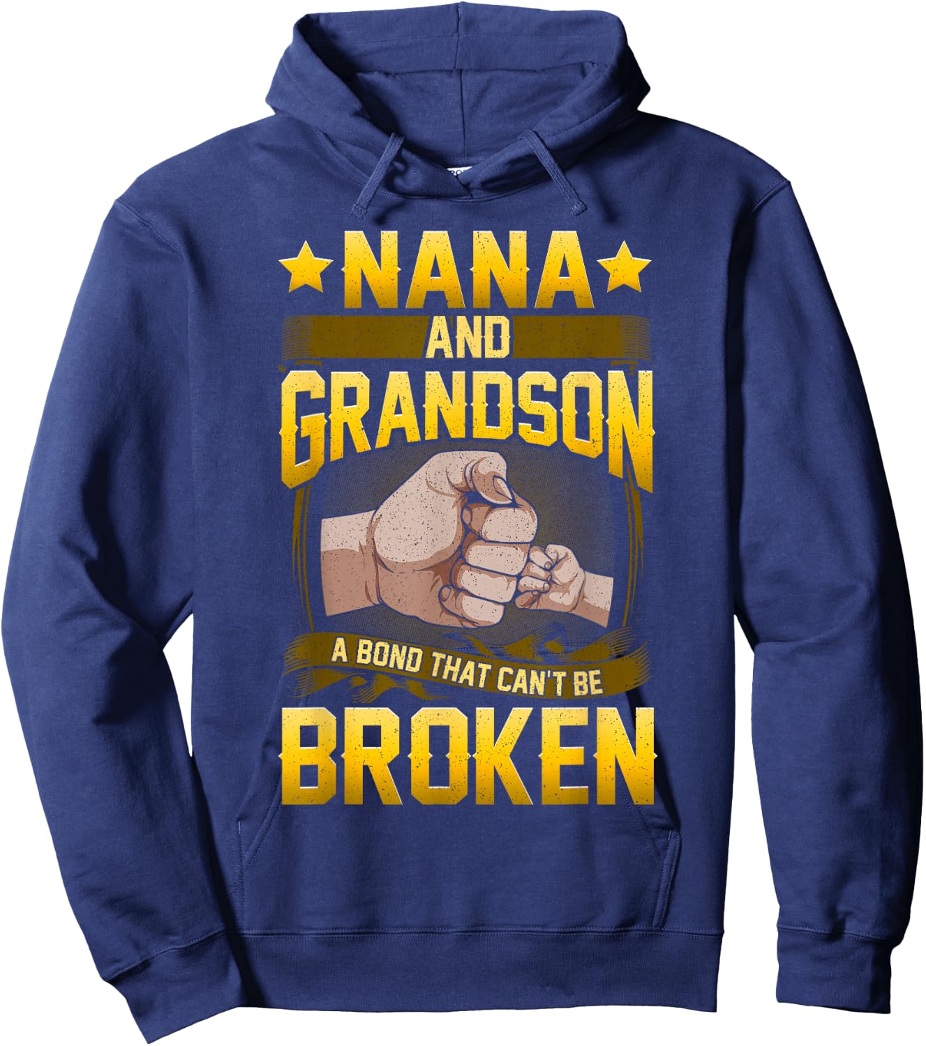 Nana And Grandson A Bond That Can't Be Broken Shirt Gift Hoodie - Hoodie | Navy
